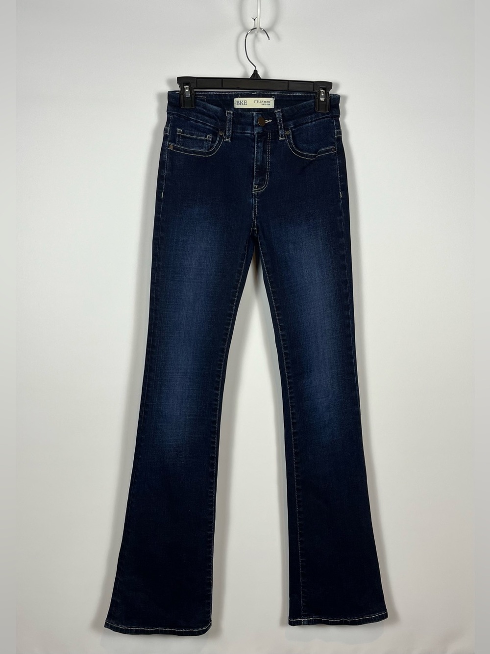 BKE STELLA Mid-Rise Slim Flare Jeans Size 25 Inseam 33 1/2”